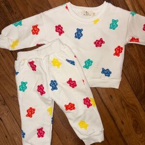 Kids White Gummi Bear Matching Set - Multicolor